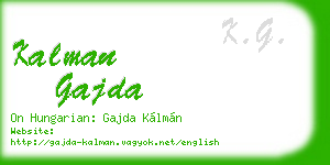 kalman gajda business card