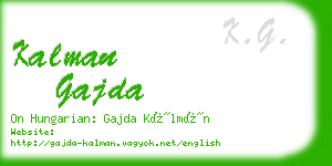 kalman gajda business card